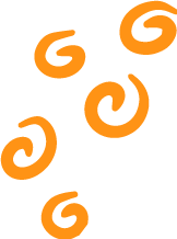 orange swirls for the dog community subscription